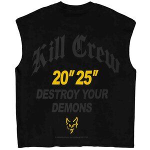 Kill Crew NWT | Destroy Your Demons T-Shirt | Black/Grey/Gold | XXS | UNISEX